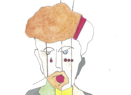 VISAGE À LA LARME ROUGE