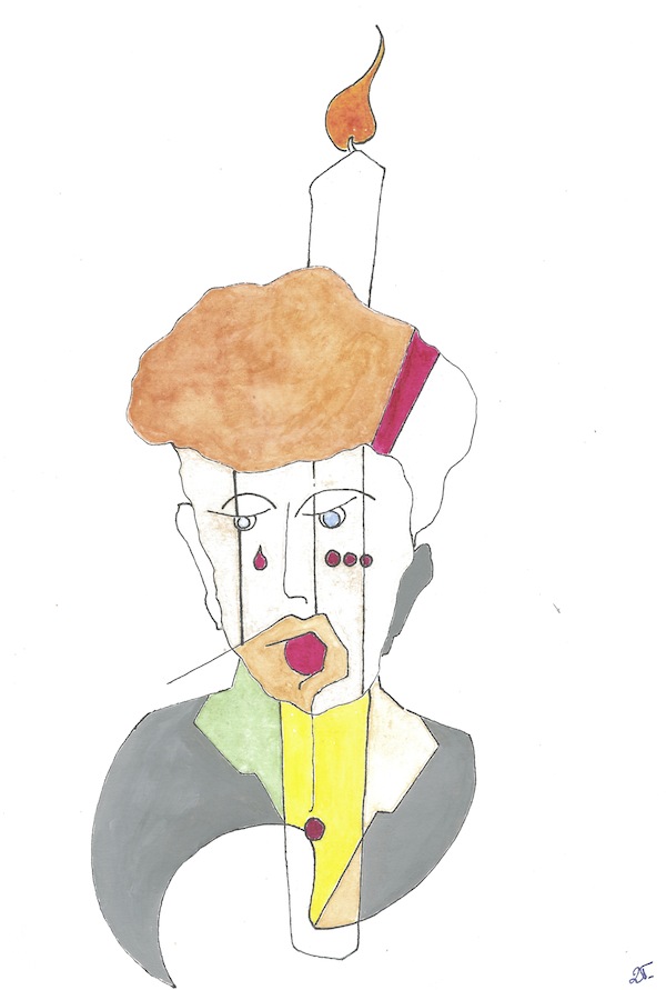 VISAGE À LA LARME ROUGE