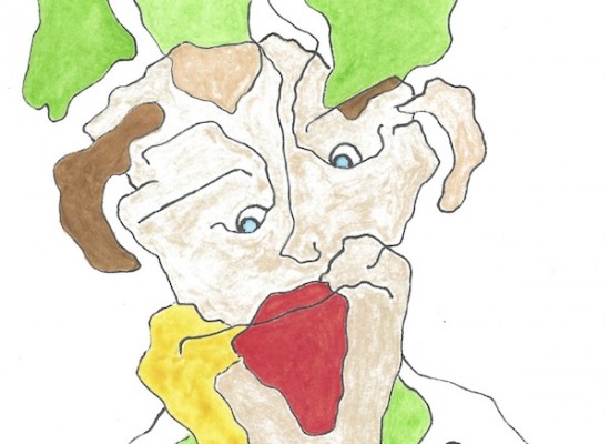 VISAGE DEMI COL JAUNE