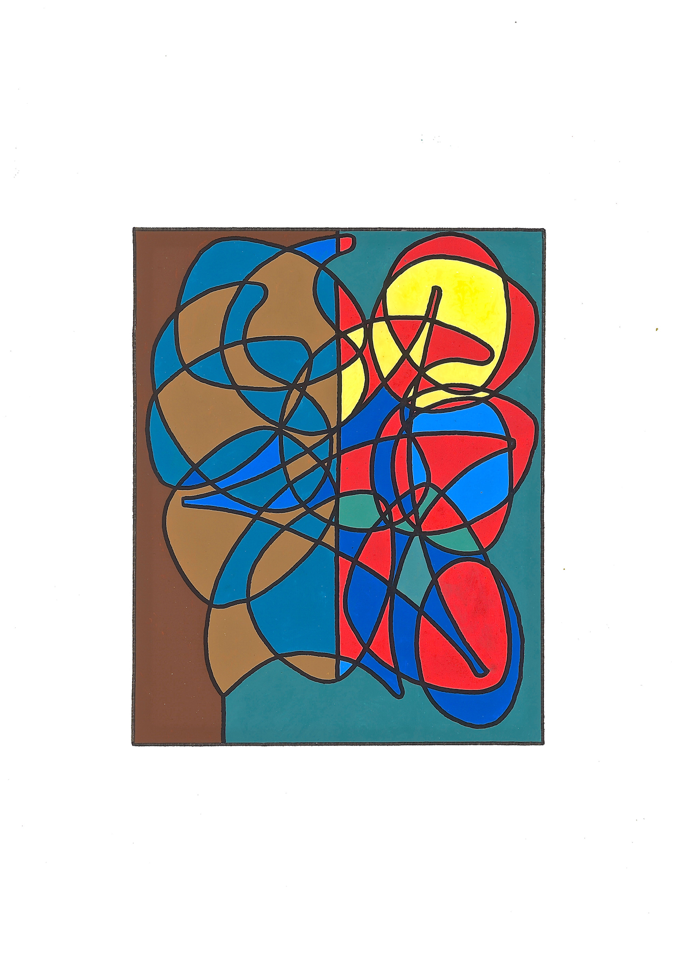 VISAGE À LA JOUE BLEUE CLAIRE