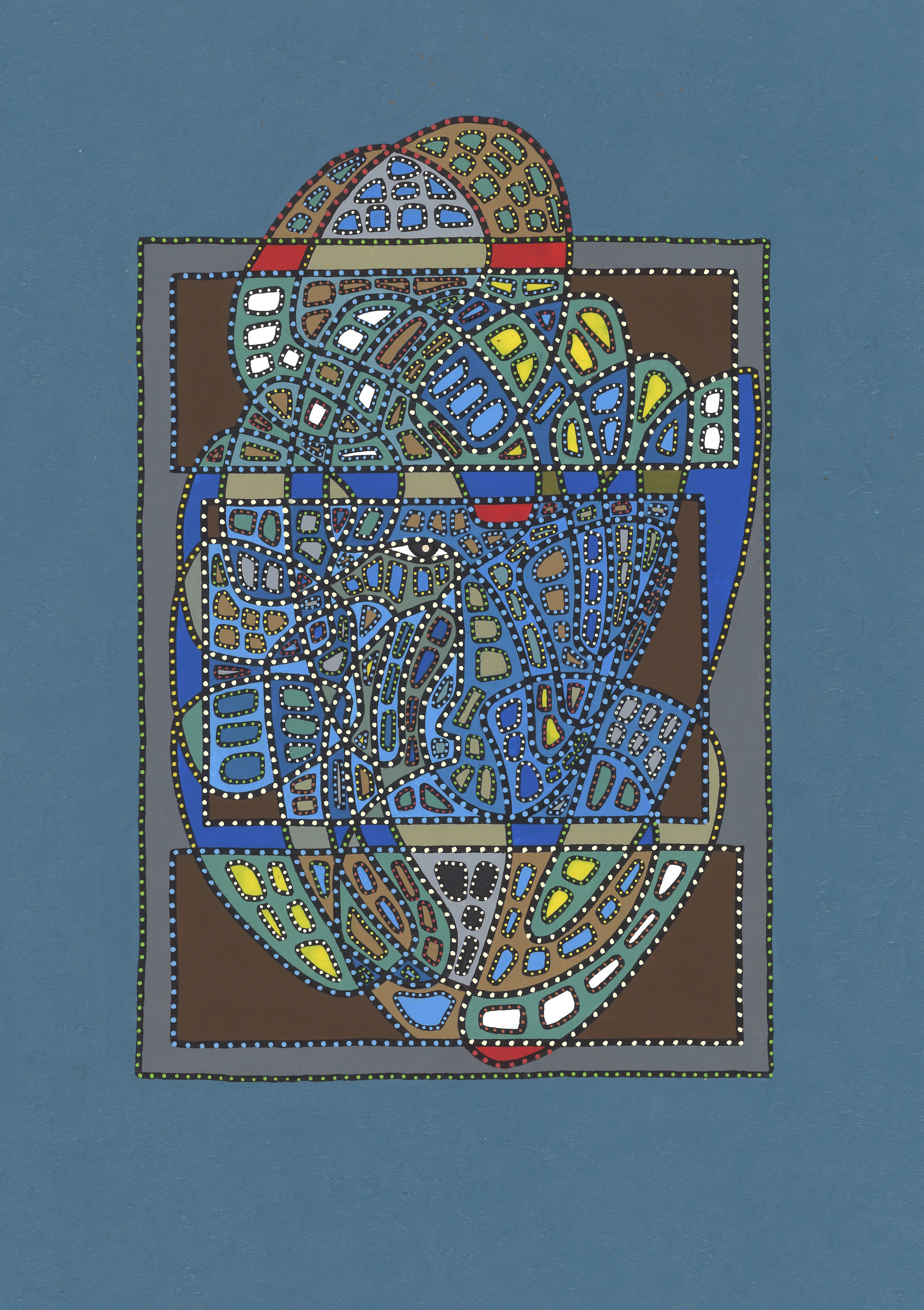 VISAGE AU PETIT MENTON ROUGE