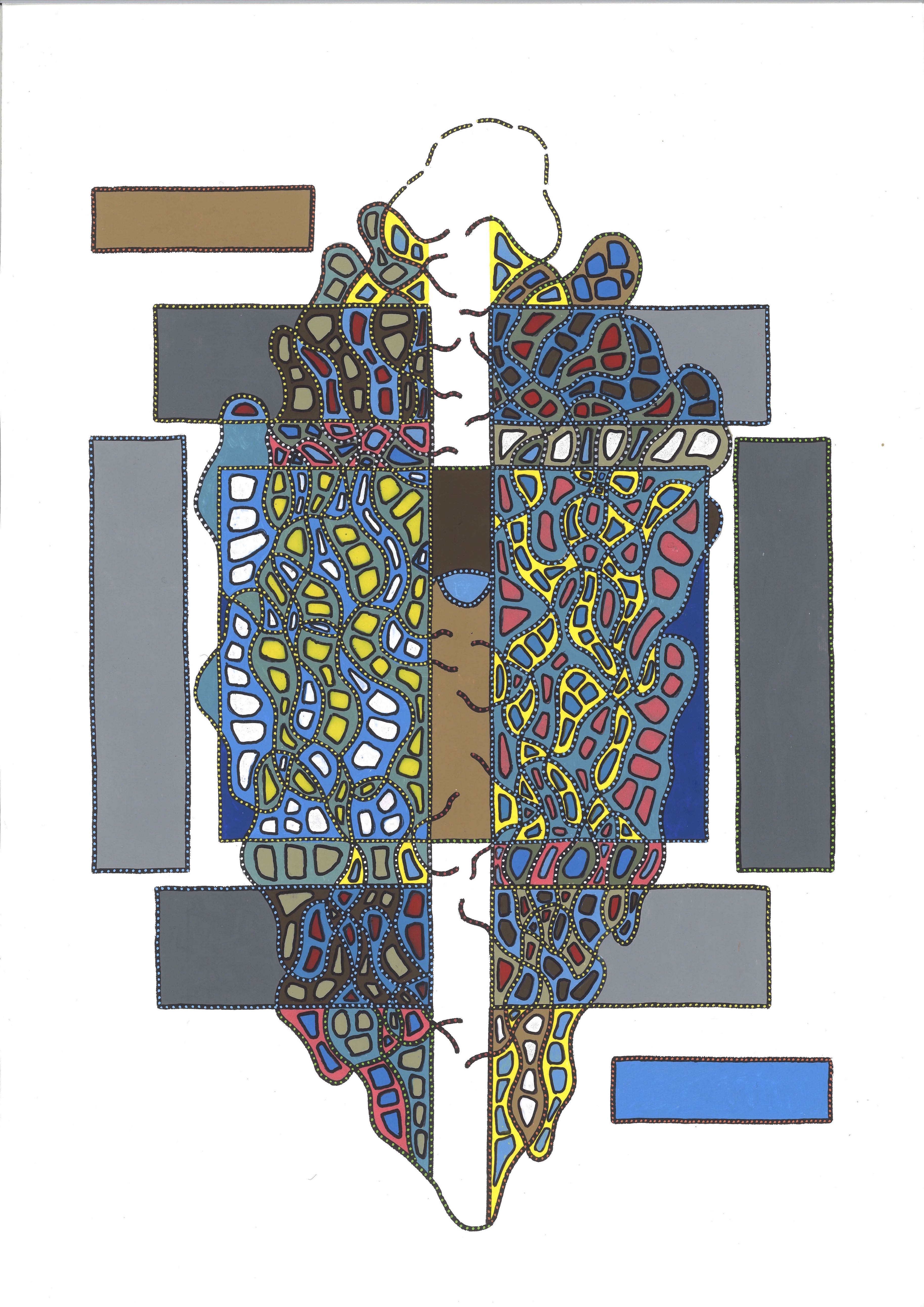 VISAGE AUX 11 RECTANGLES ET AUX 4150 POINTS
