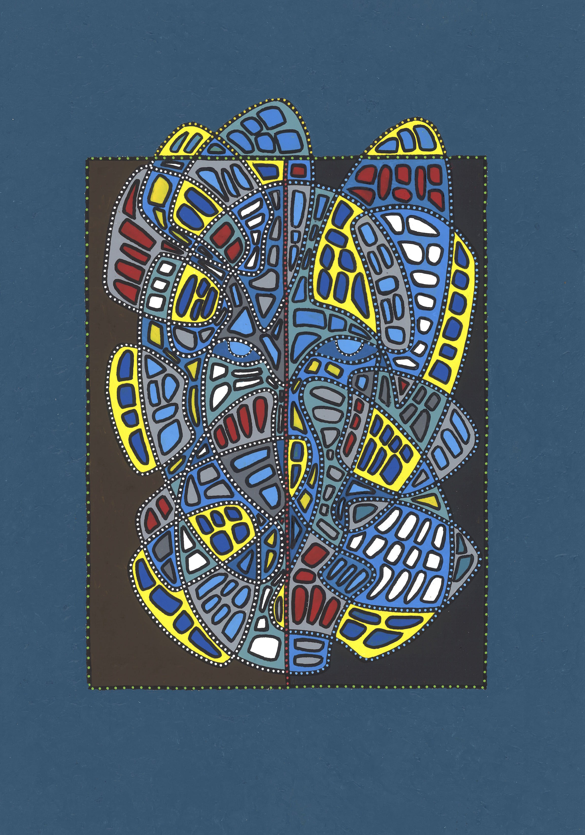 VISAGE AUX FONDS MARRON & NOIR