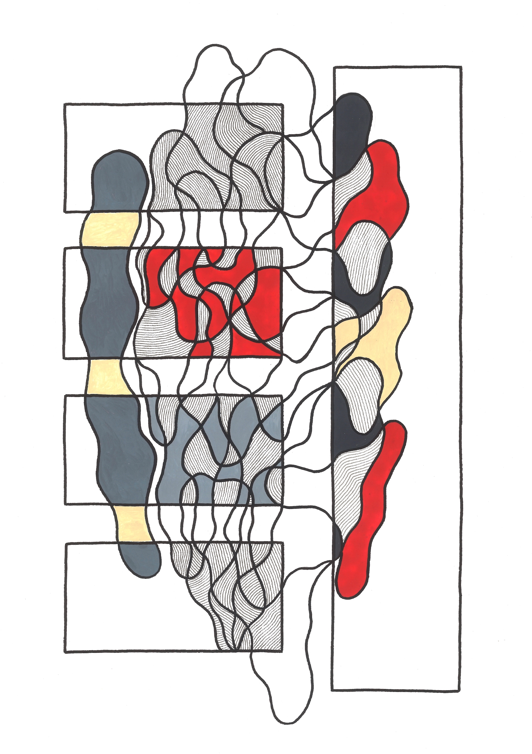 VISAGE AUX 5 RECTANGLES