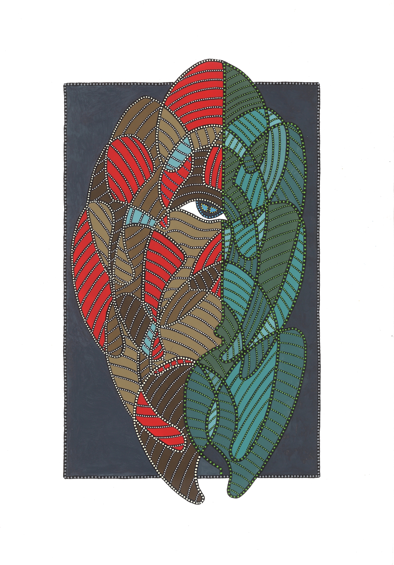 VISAGE AUX 55 POINTS BLEUS