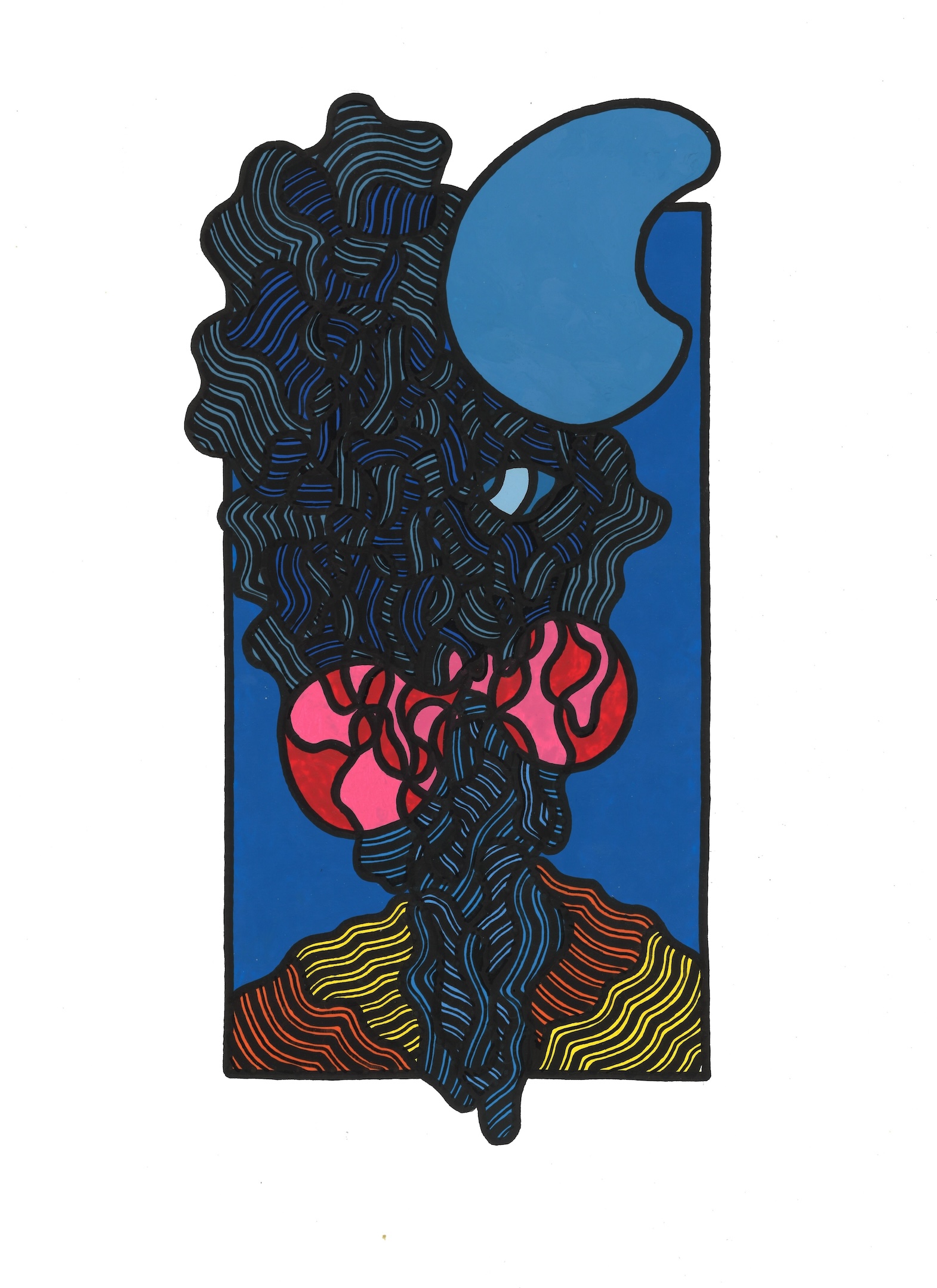 L'HOMME À LA VIRGULE BLEUE