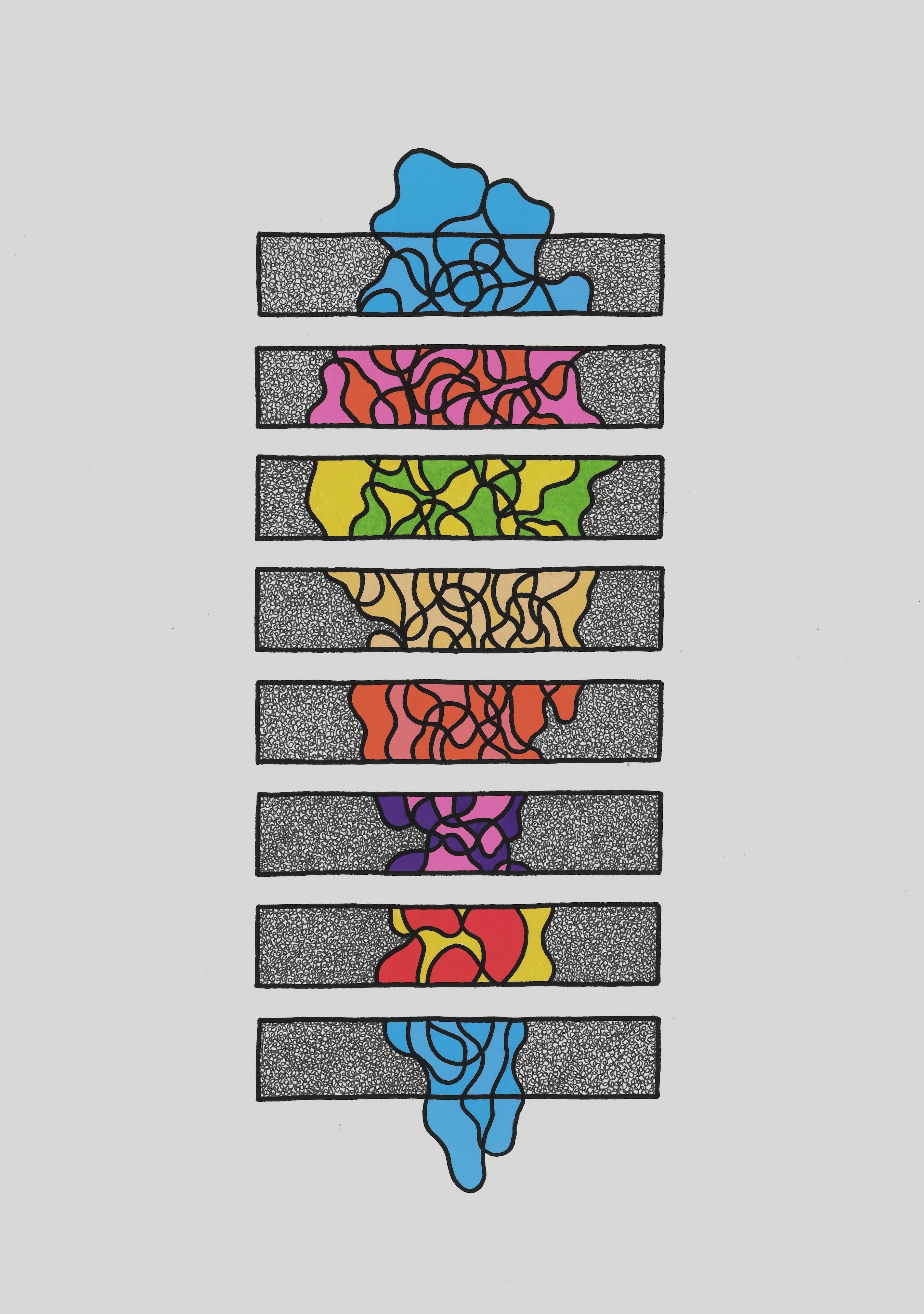 VISAGE AUX 8 RECTANGLES