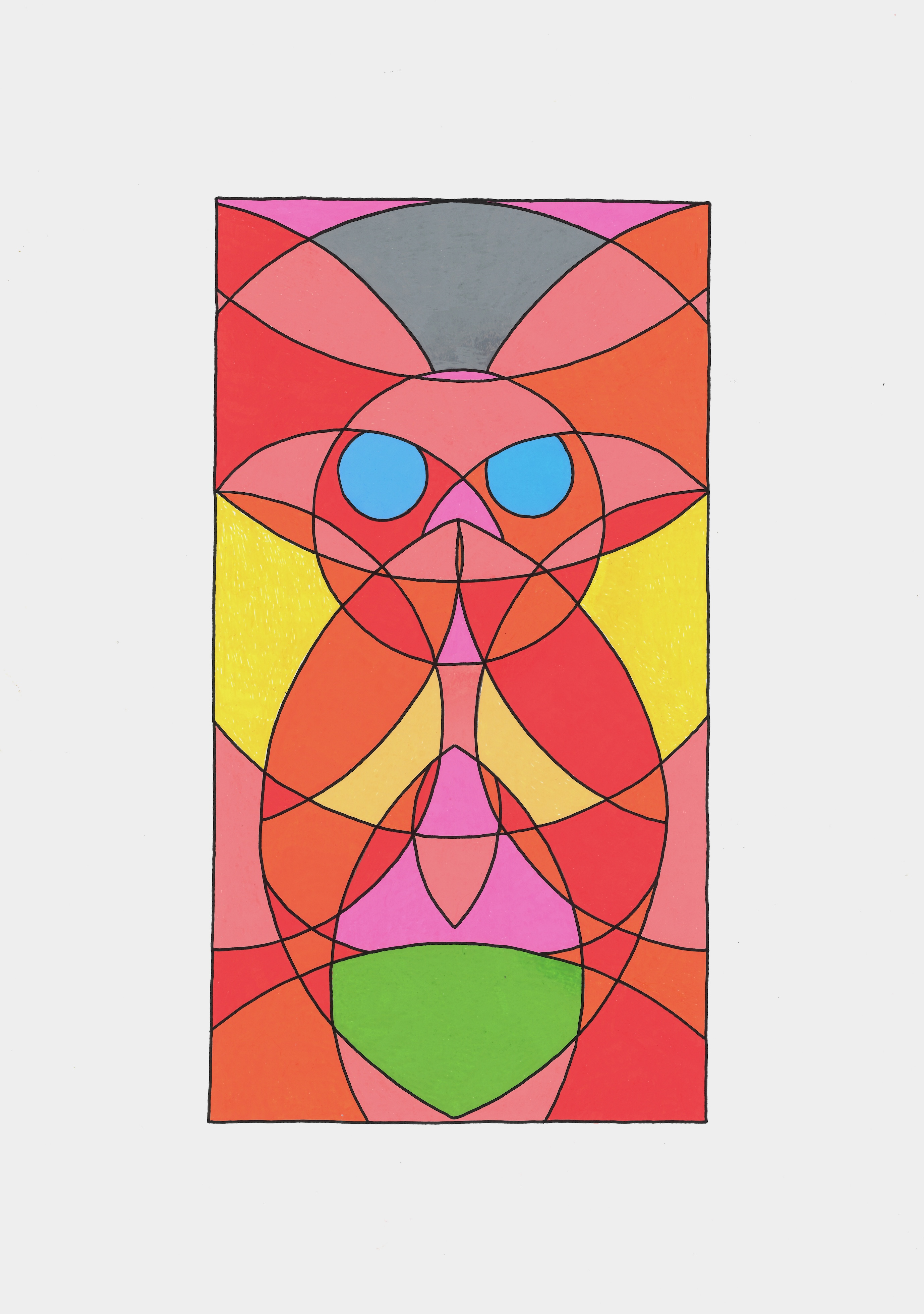 LE HIBOU À LA BARBE VERTE