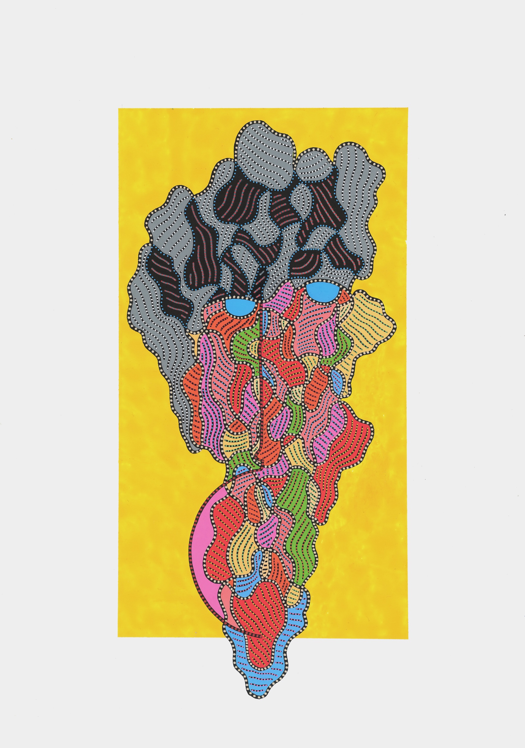 VISAGE AU FOND JAUNE