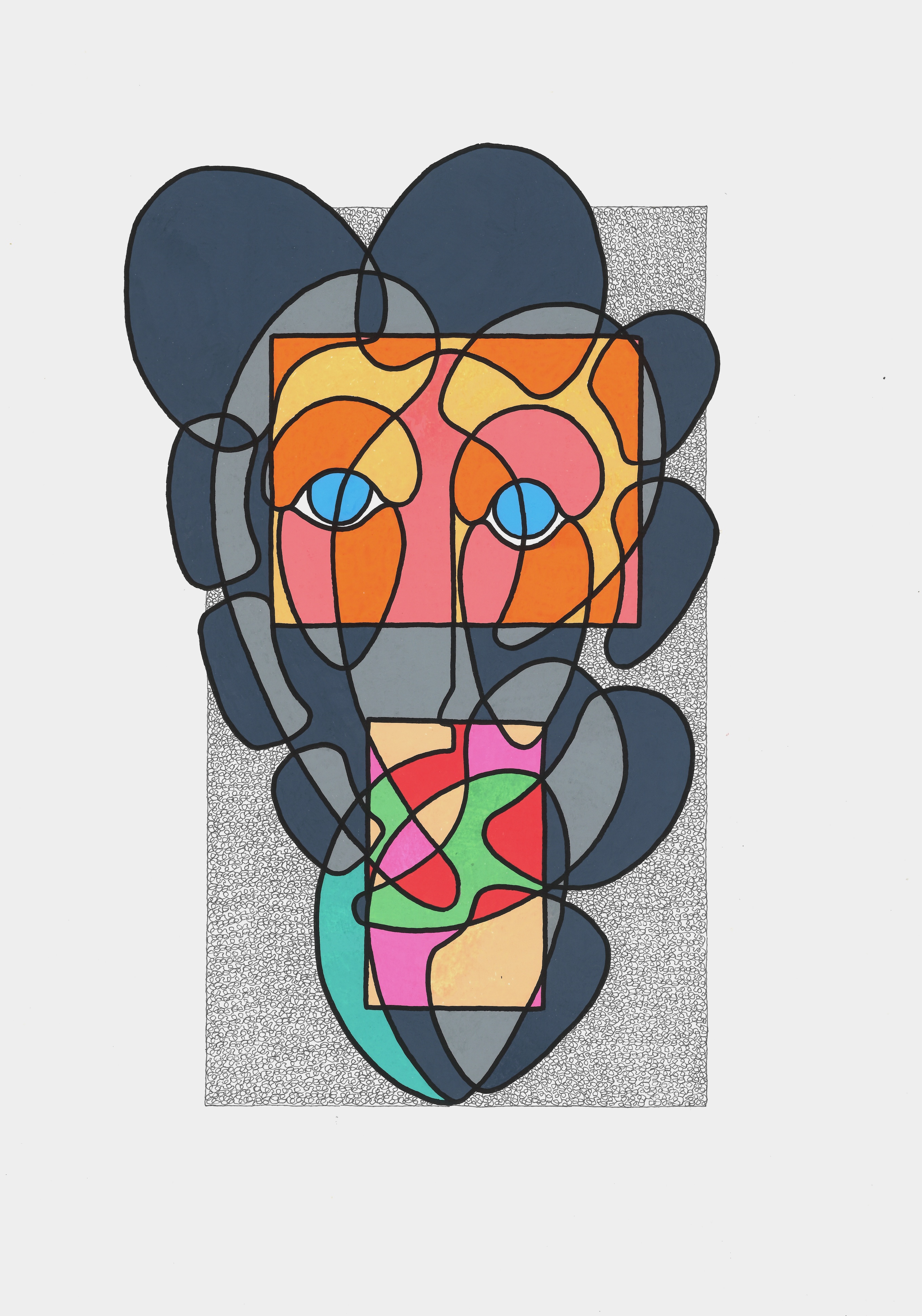 VISAGE AUX 2 RECTANGLES