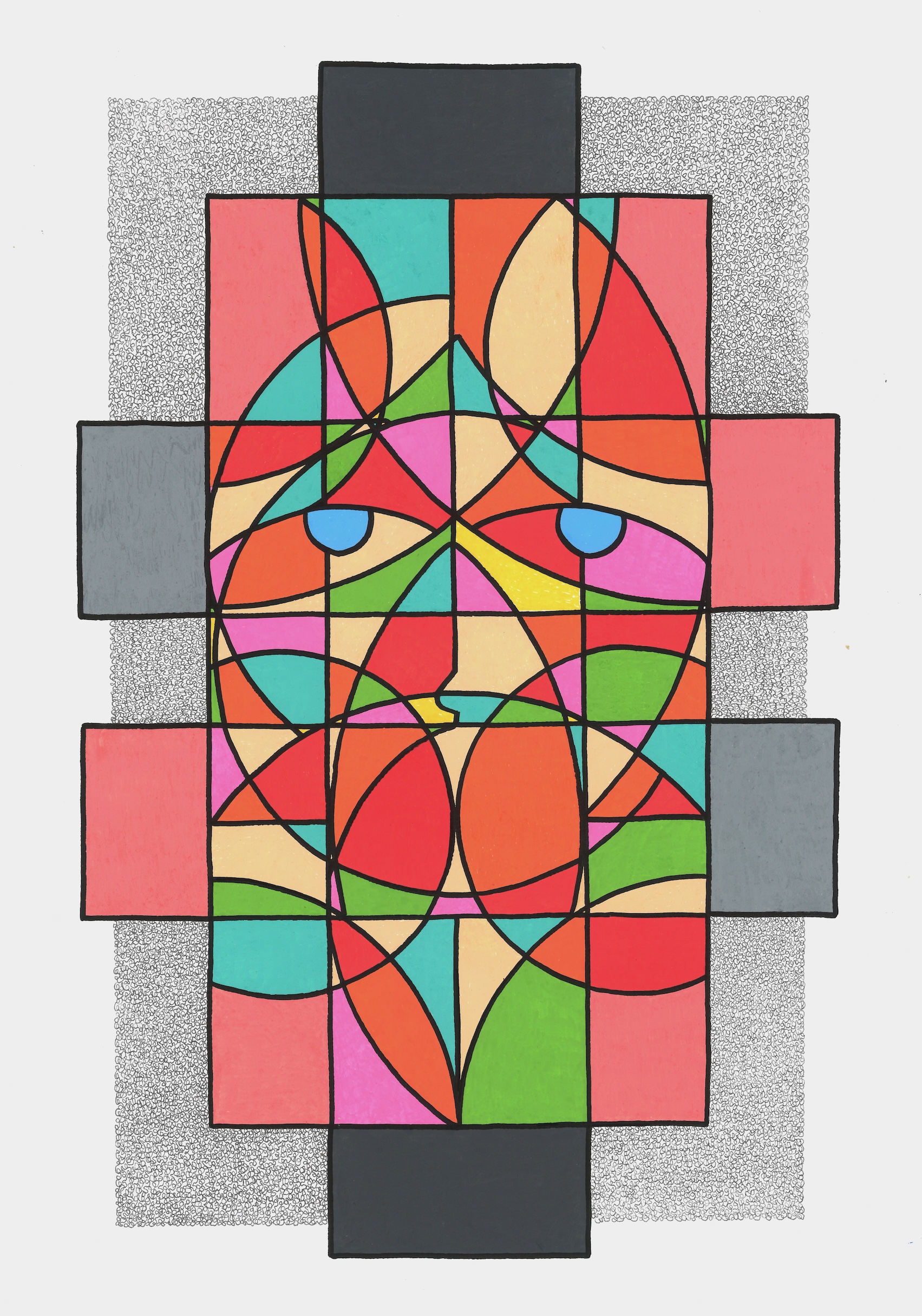 VISAGE AUX 27 RECTANGLES
