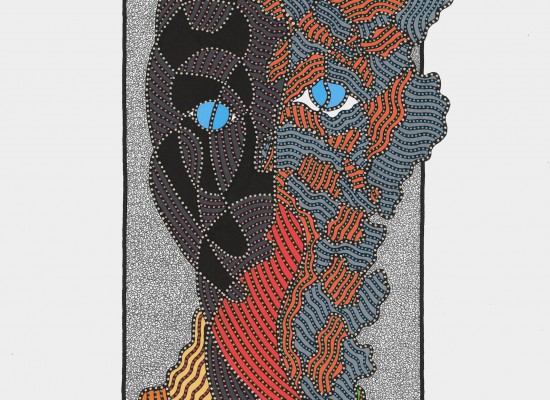 VISAGE À LA PART SOMBRE